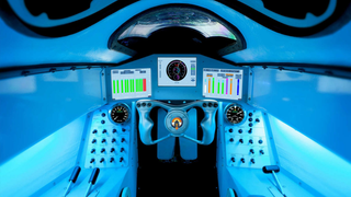 This is the cockpit of the supersonic car that will reach 1000MPH